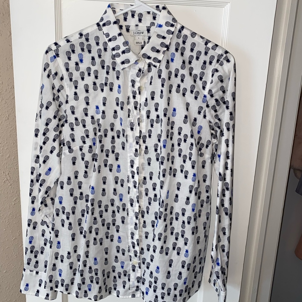 J. Crew Pineapple Print Button Down - image 1